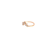 14k Rose Gold .40ct G VS2 Round  Diamond Accent Ring Size 7